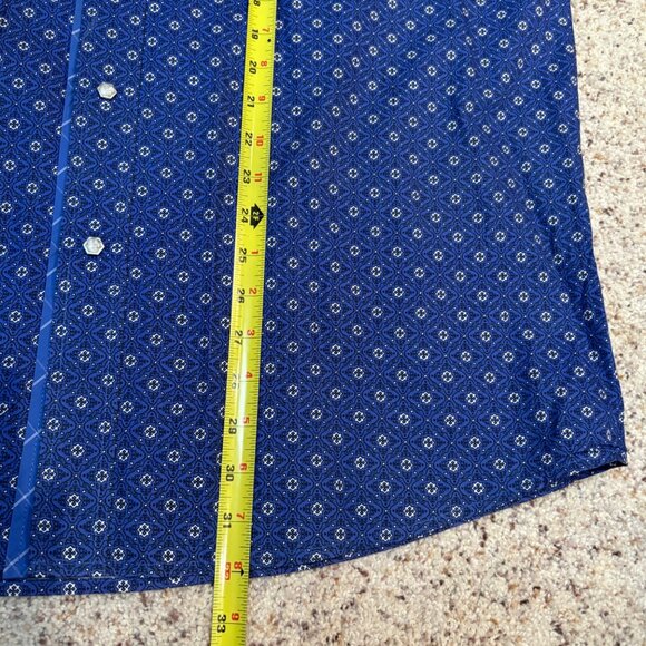 Wrangler George Strait Mens Troubadour Western Shirt Long Sleeve Blue Size Large - Picture 10 of 11